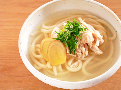 ほっこり しょうが風味の鶏うどん 