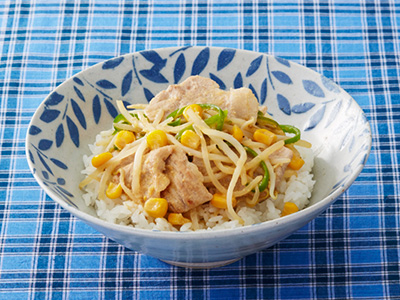 豚肉ととうもろこしの焼肉丼